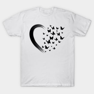 Butterflies and Heart T-Shirt